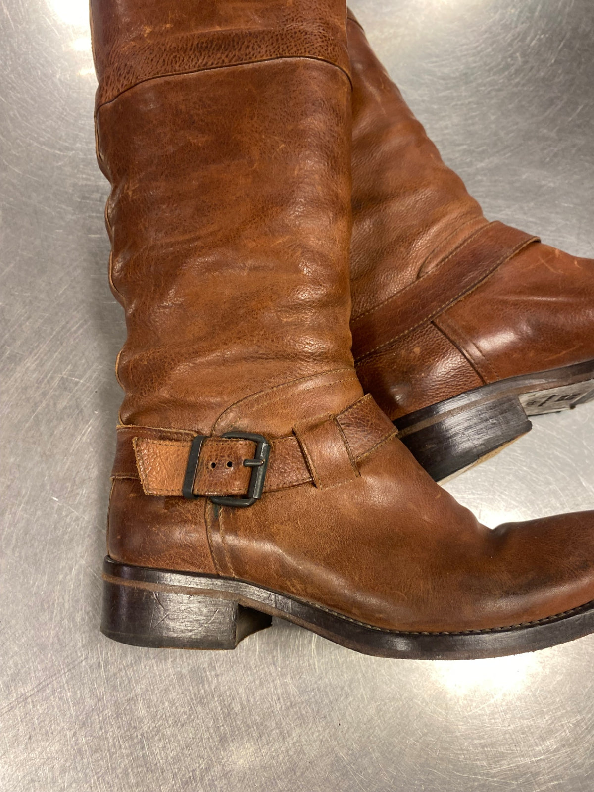 Leder Stiefel 37 Braun