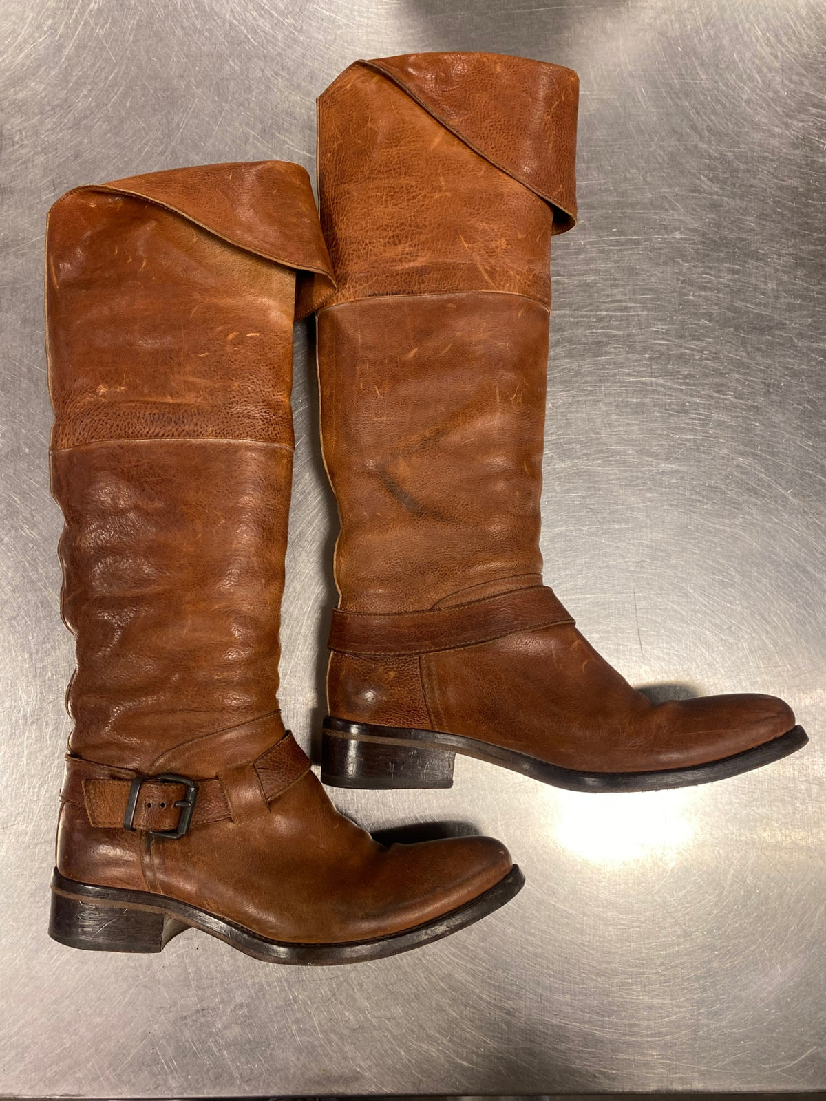 Leder Stiefel 37 Braun