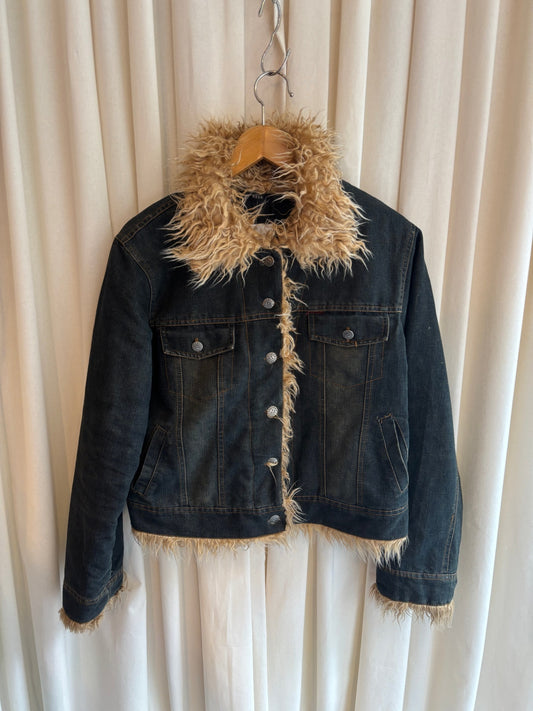 Denim-Fell Jacke M-L 
