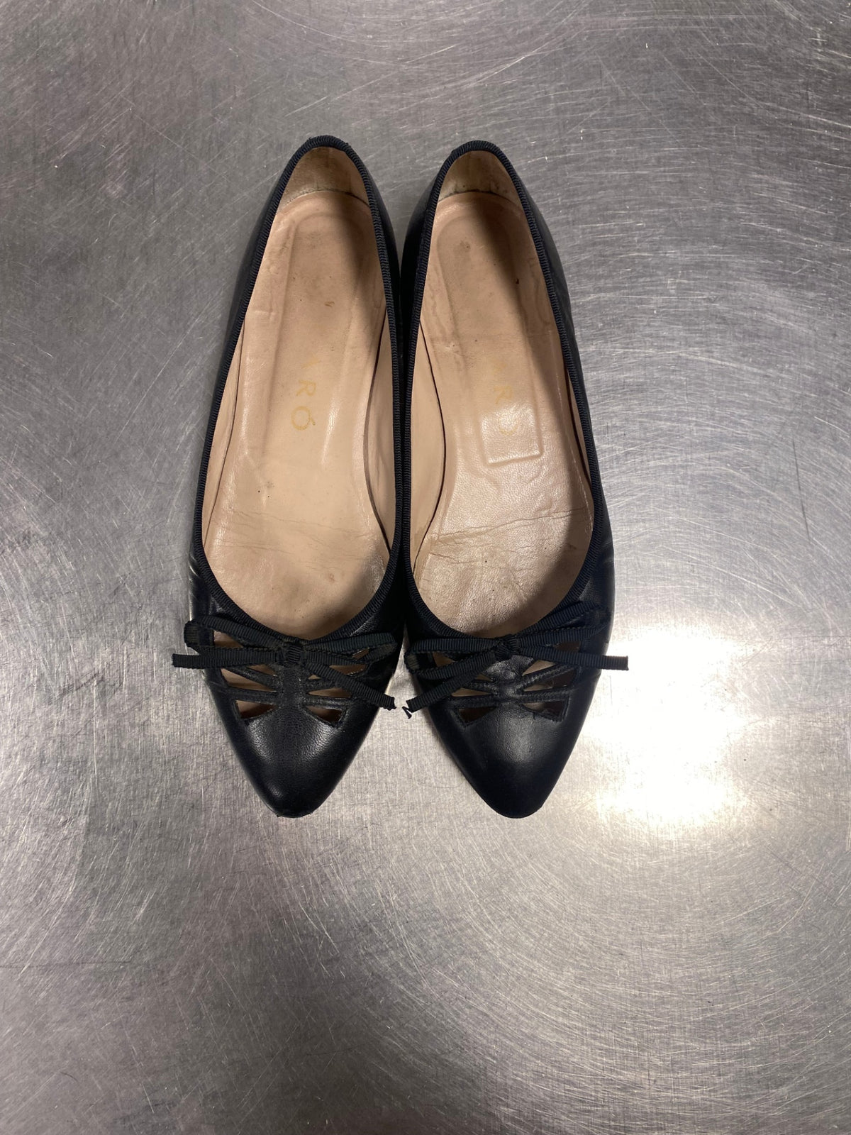 Leder Ballerinas 37 Schwarz