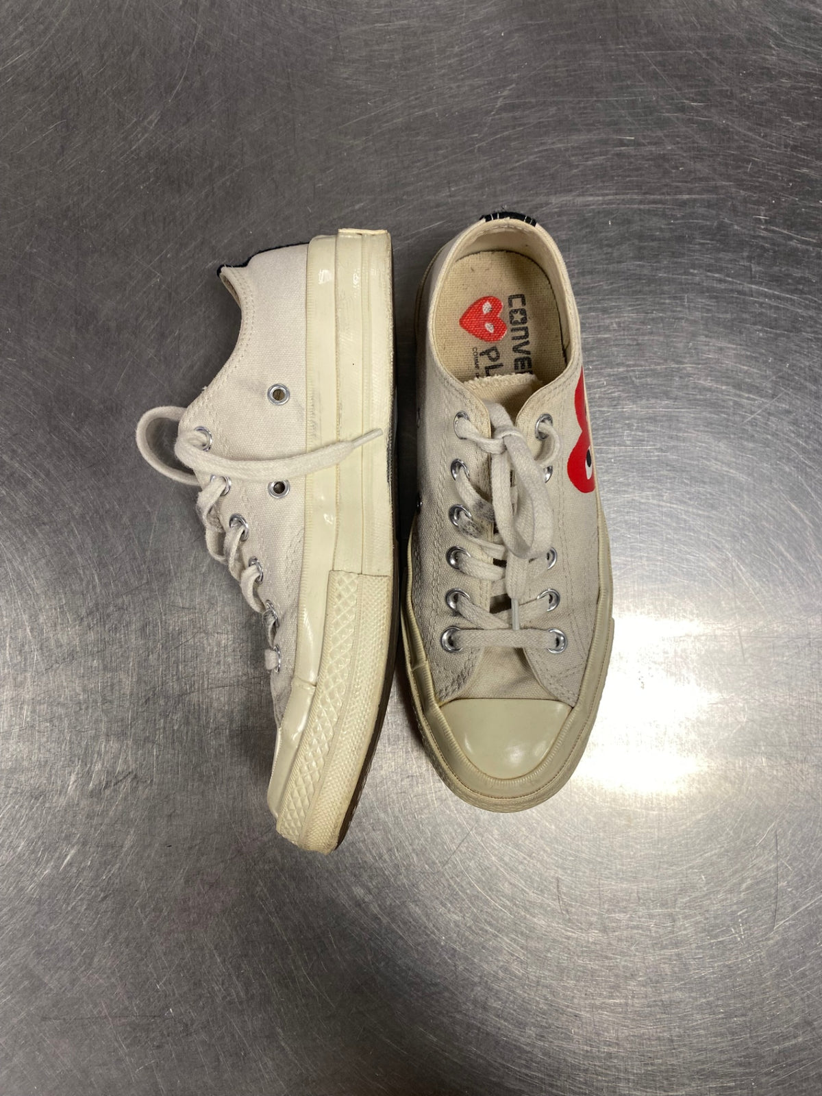 Converse Sneakers 37.5 Creme Rot