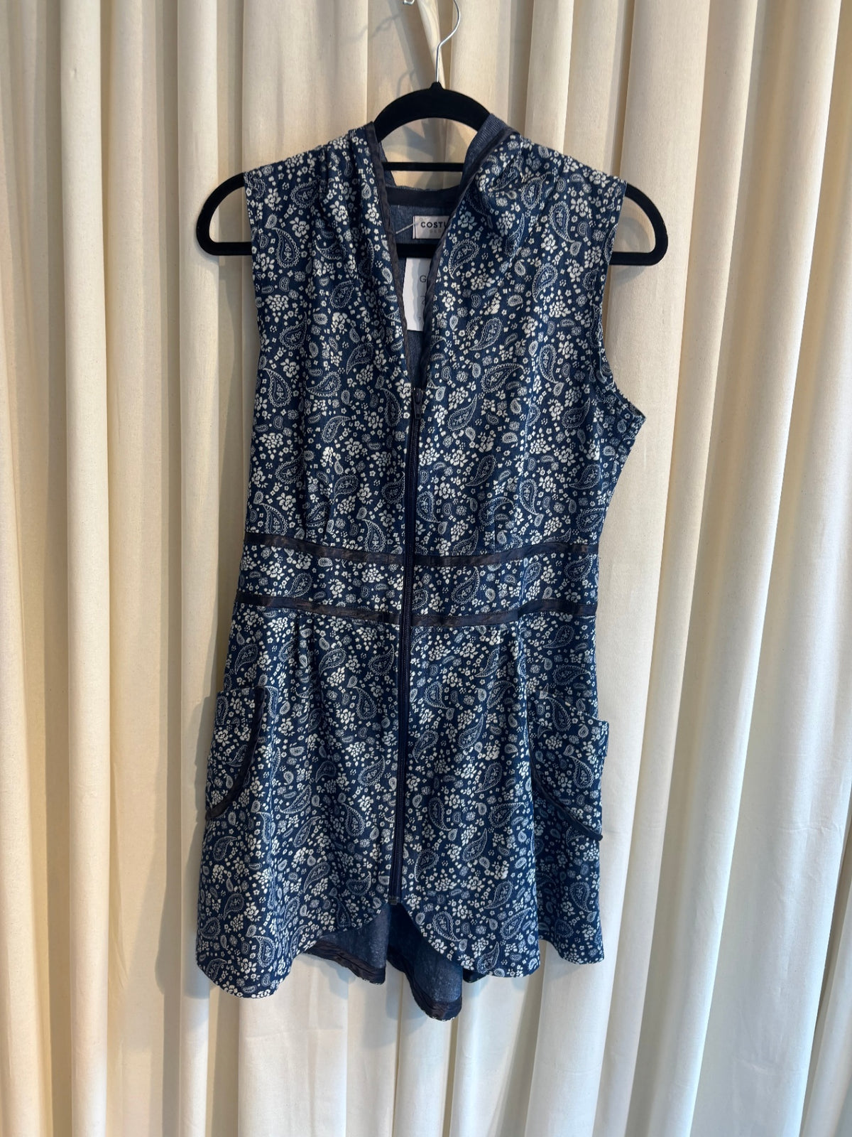 Zipper Kleid S Blau 