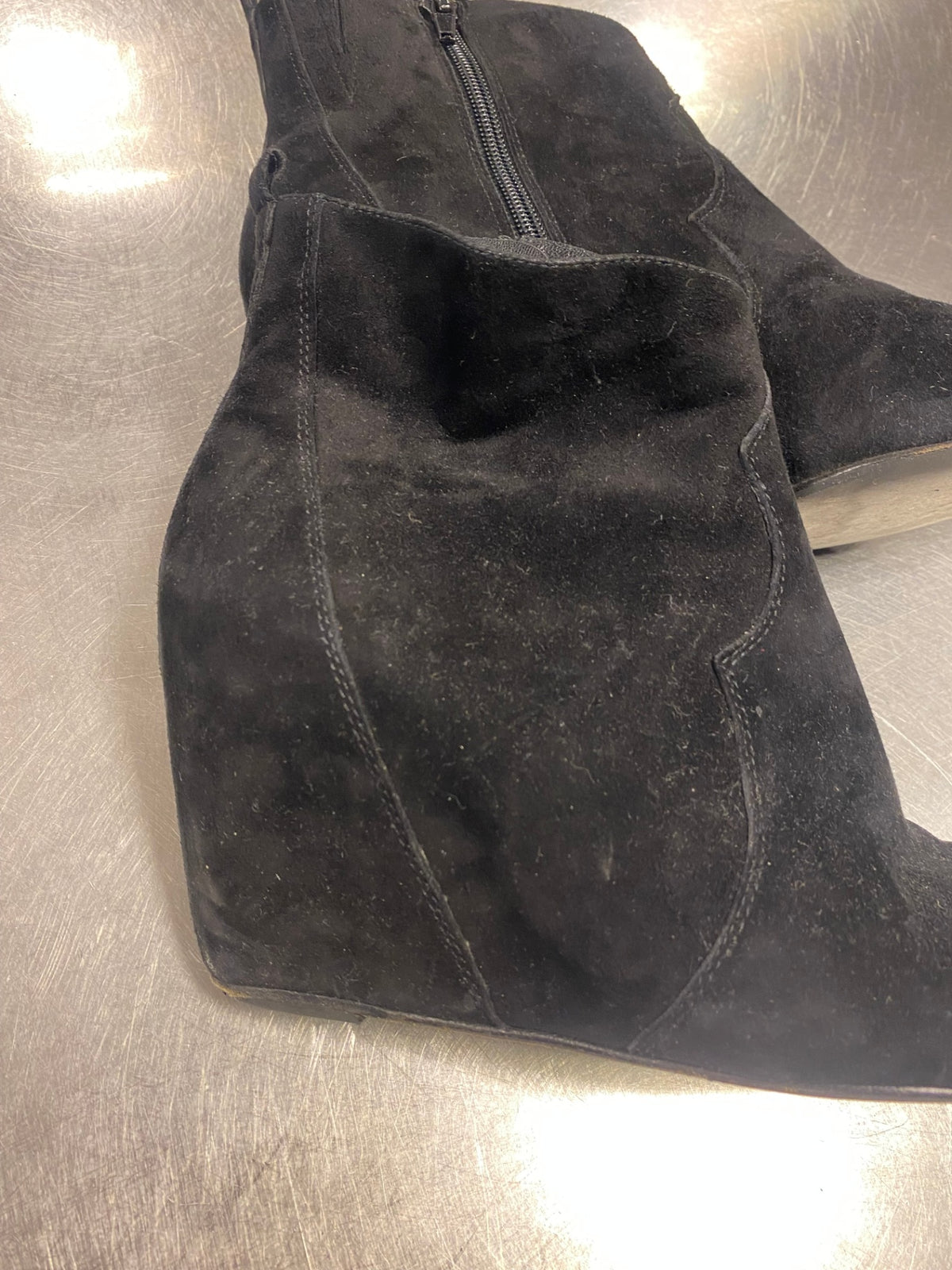 Stiefelletten 39 Schwarz mit Keilabsatz