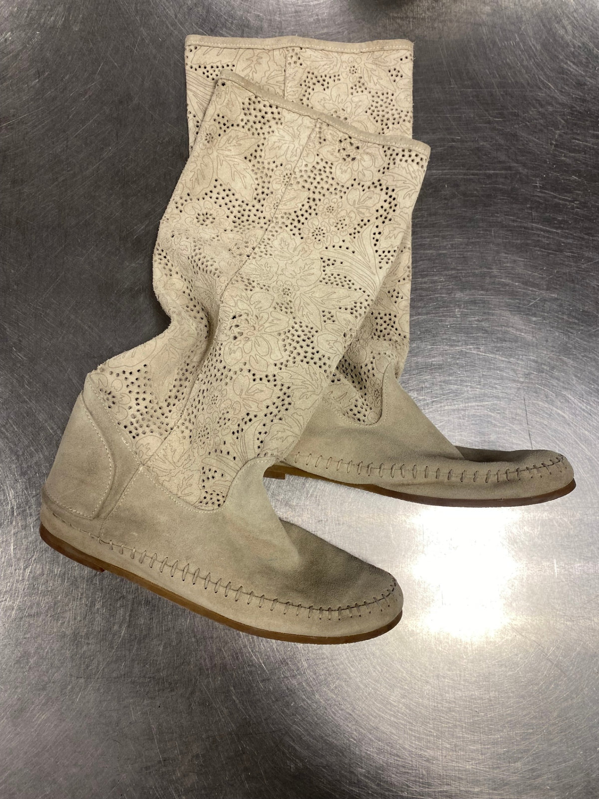 Wildleder Stiefel 39 Beige