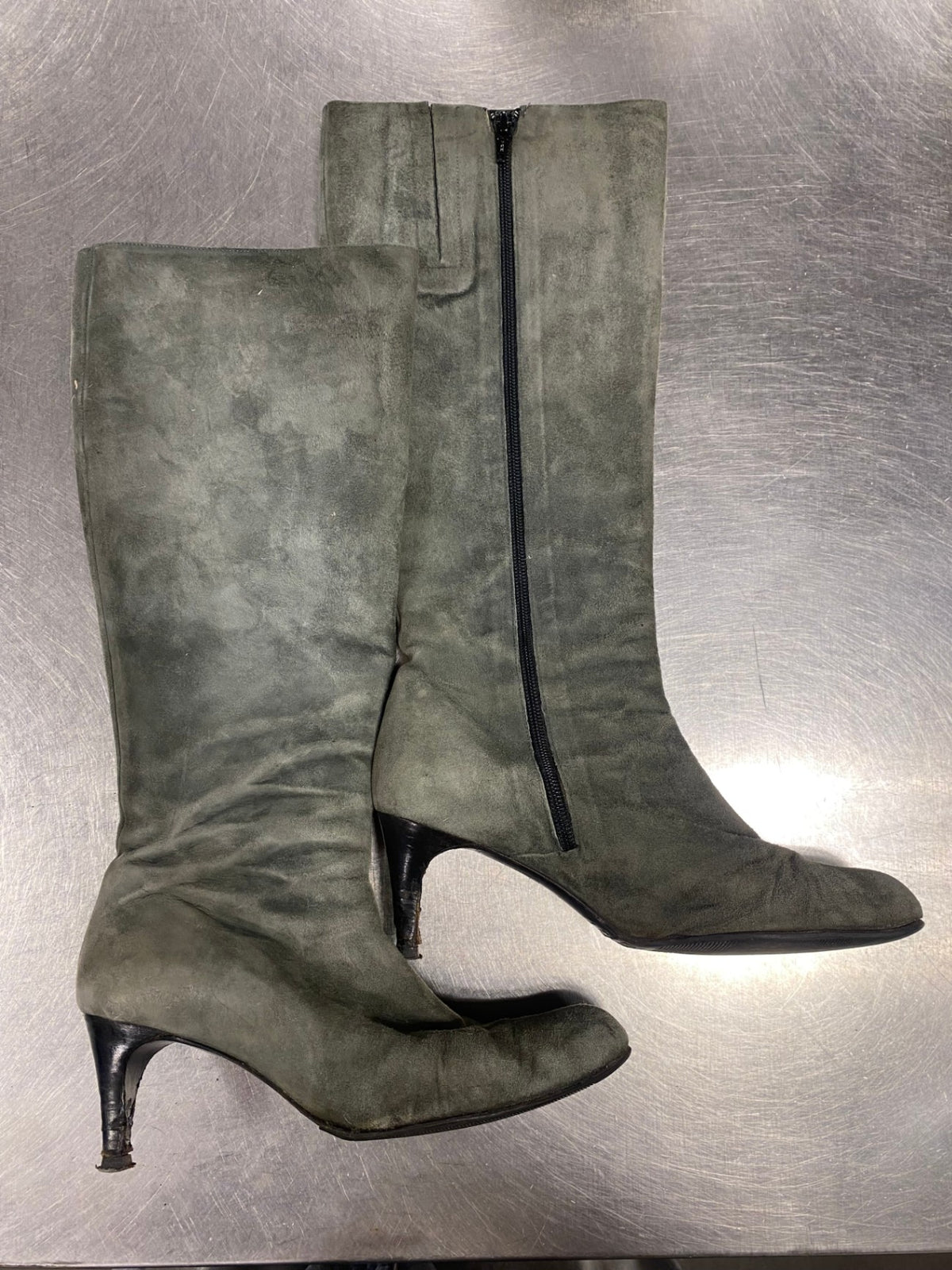 Wildleder Stiefel 39 Grau