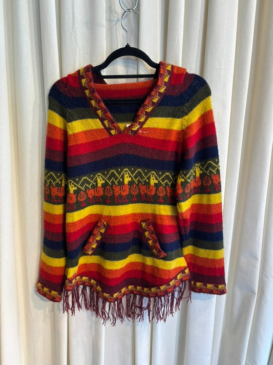 Strick Hoodie S Bunt