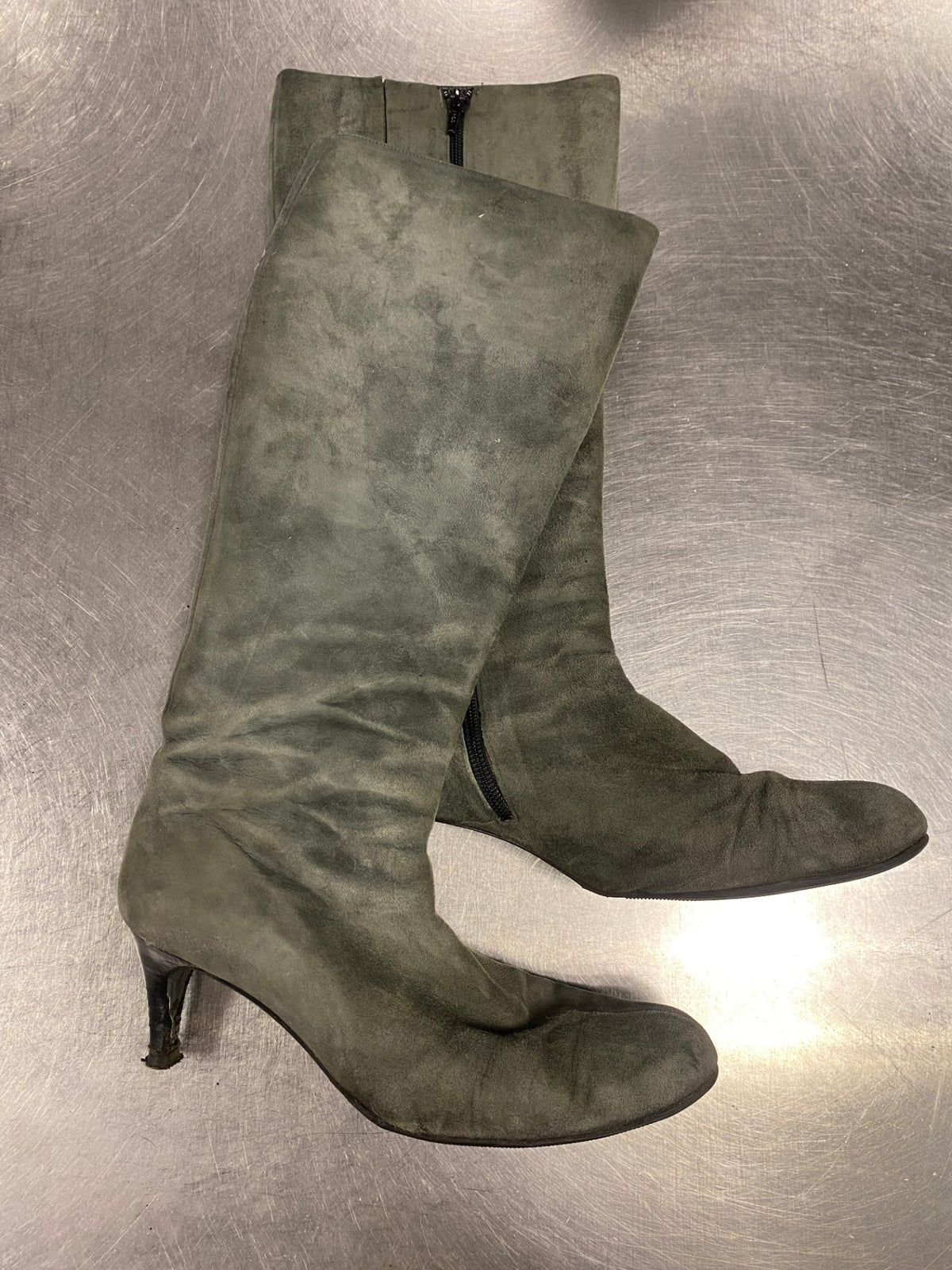 Wildleder Stiefel 39 Grau