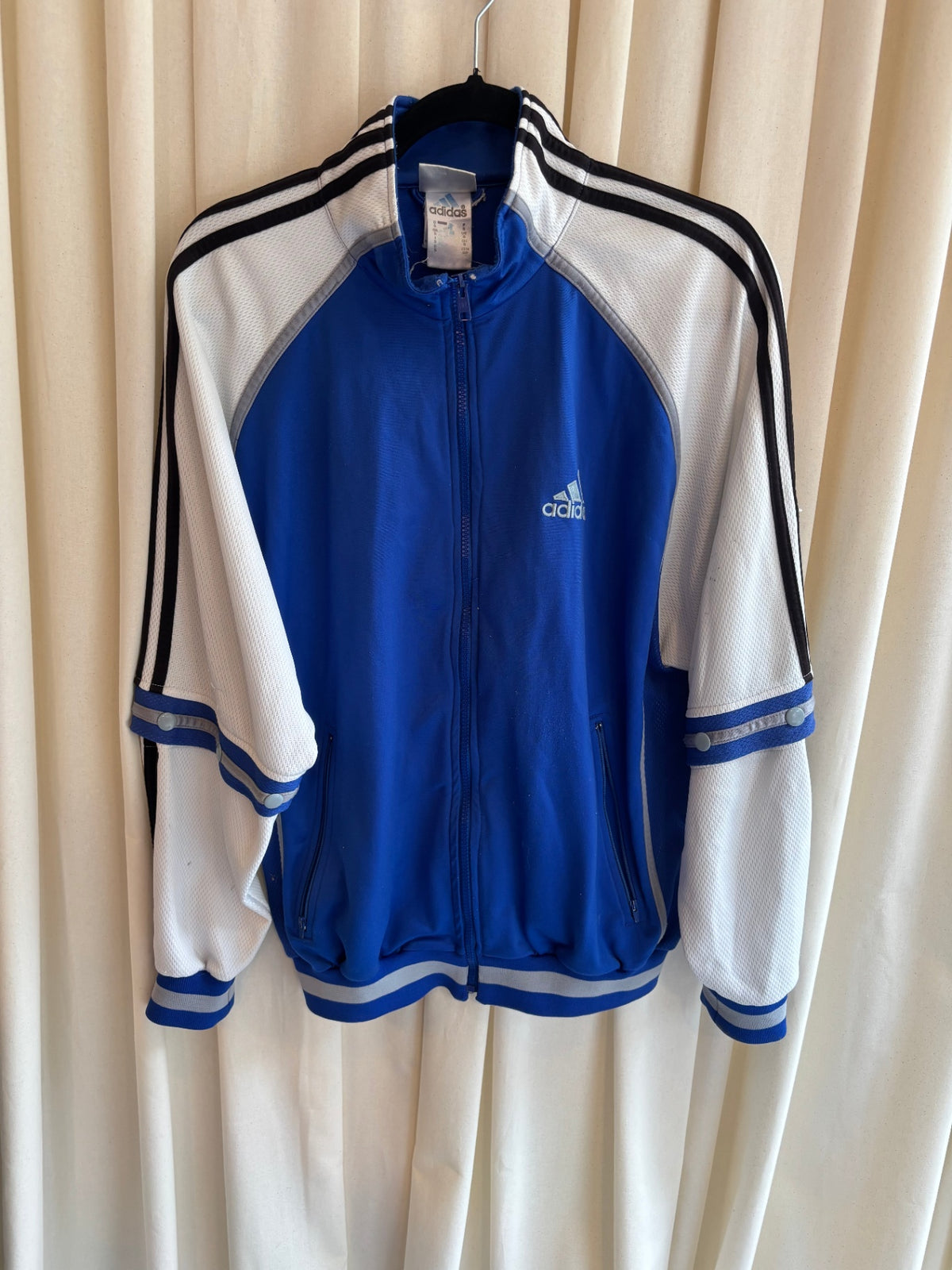 Adidas Jacke XL Blau, Weiß
