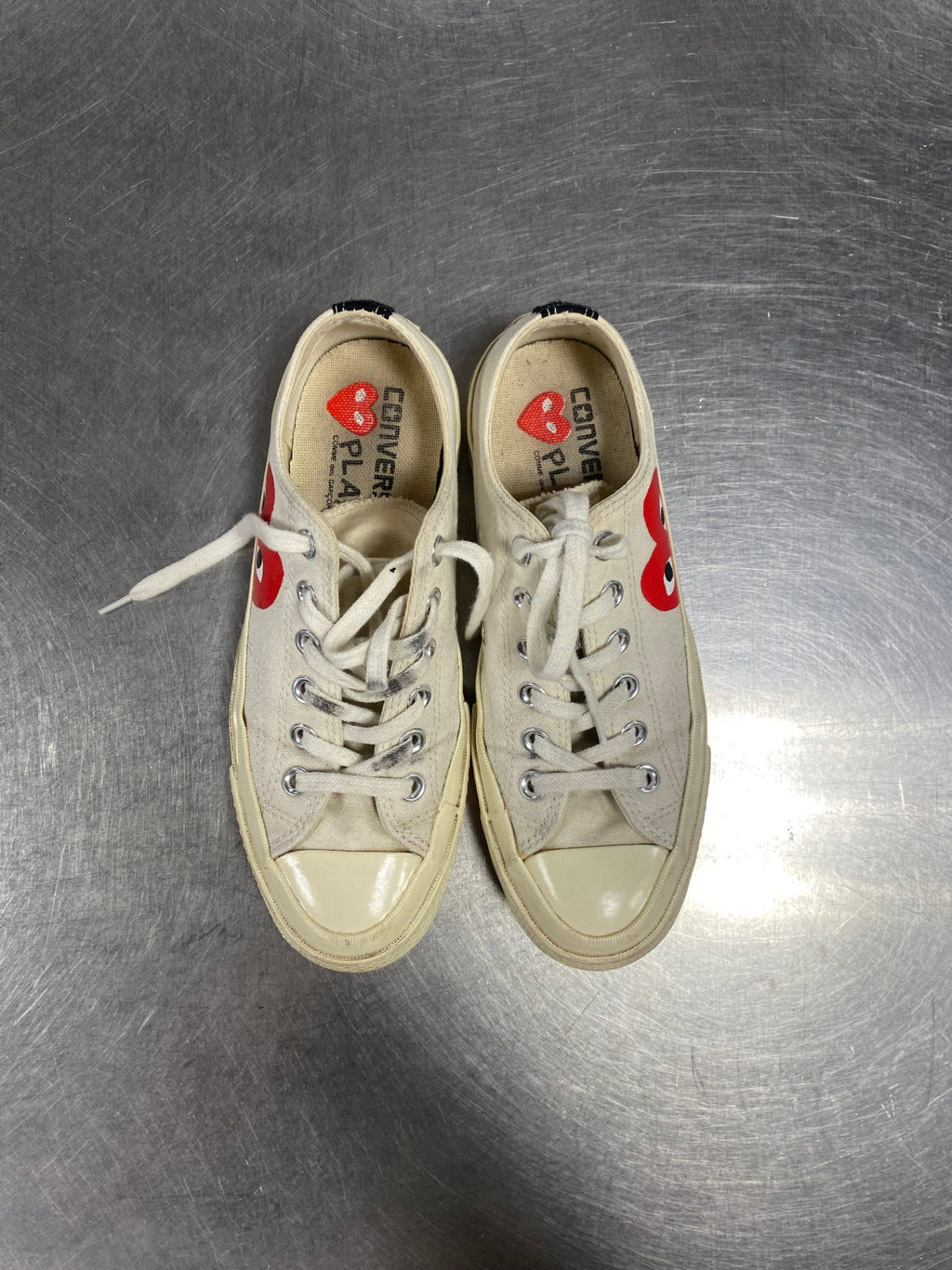 Converse Sneakers 37.5 Creme Rot