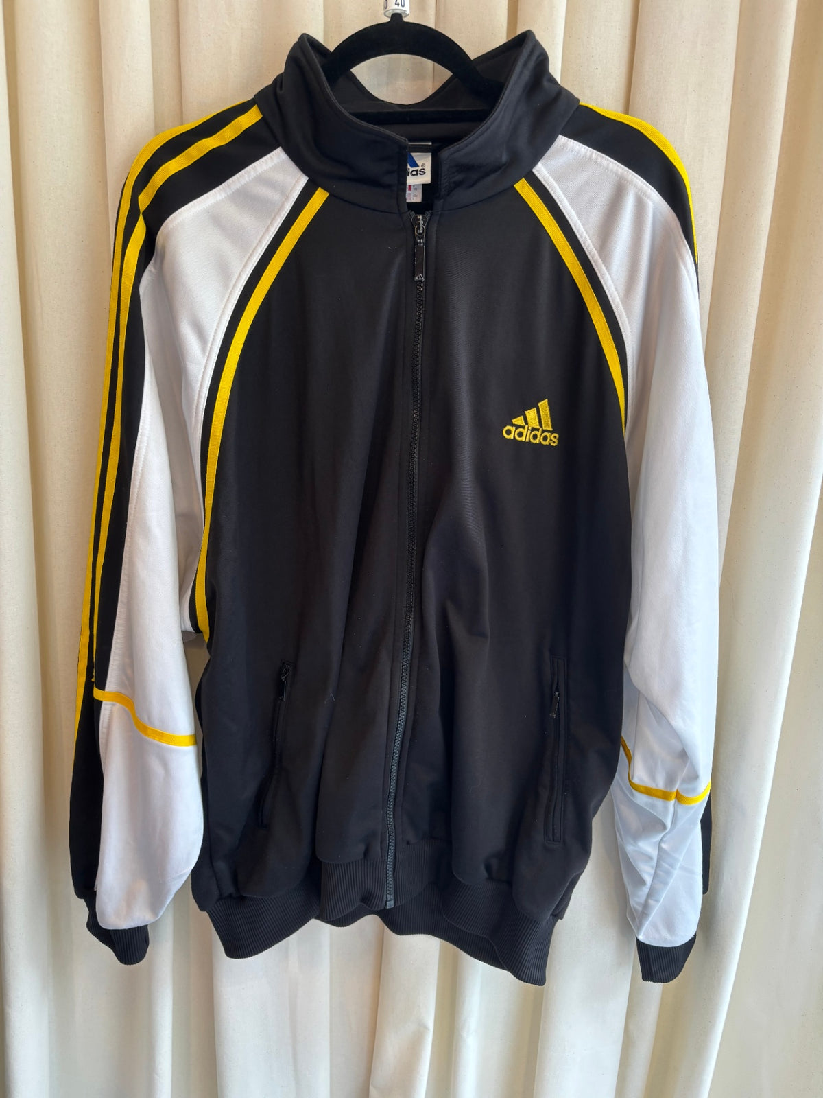 Adidas Jacke XL Schwarz, Weiß