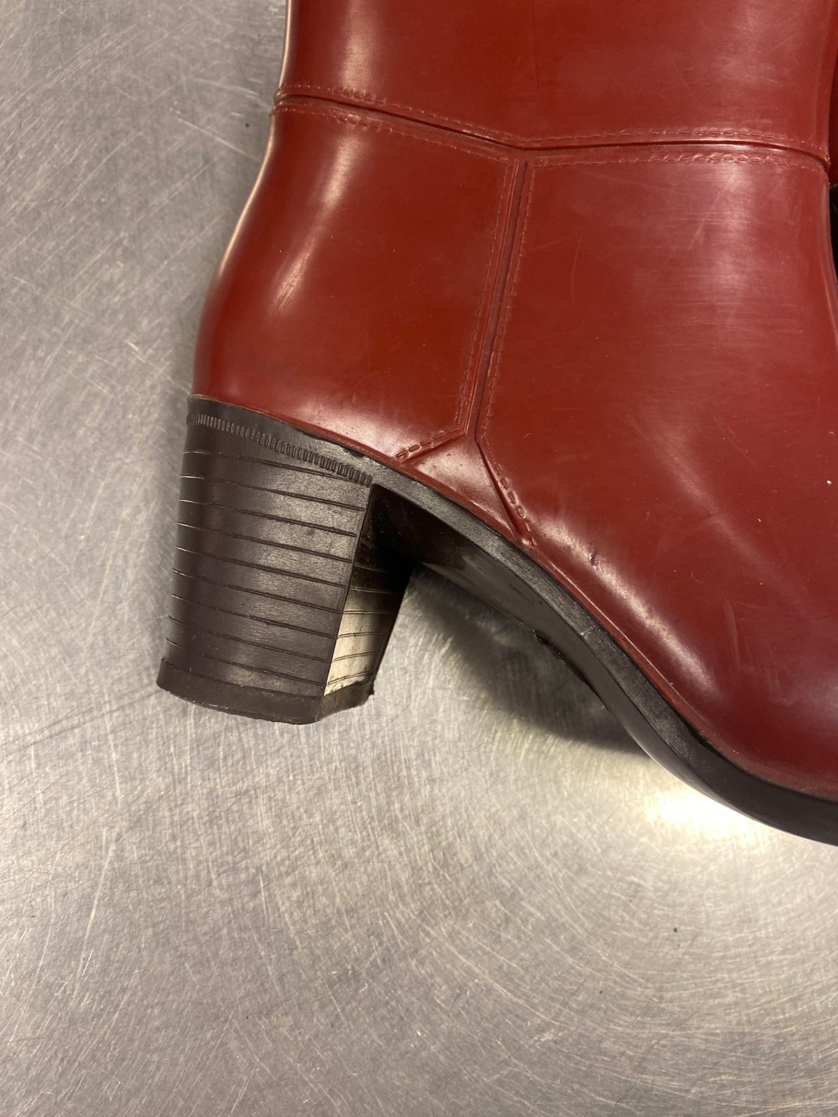 Gummistiefel 37 Rot mit Absatz