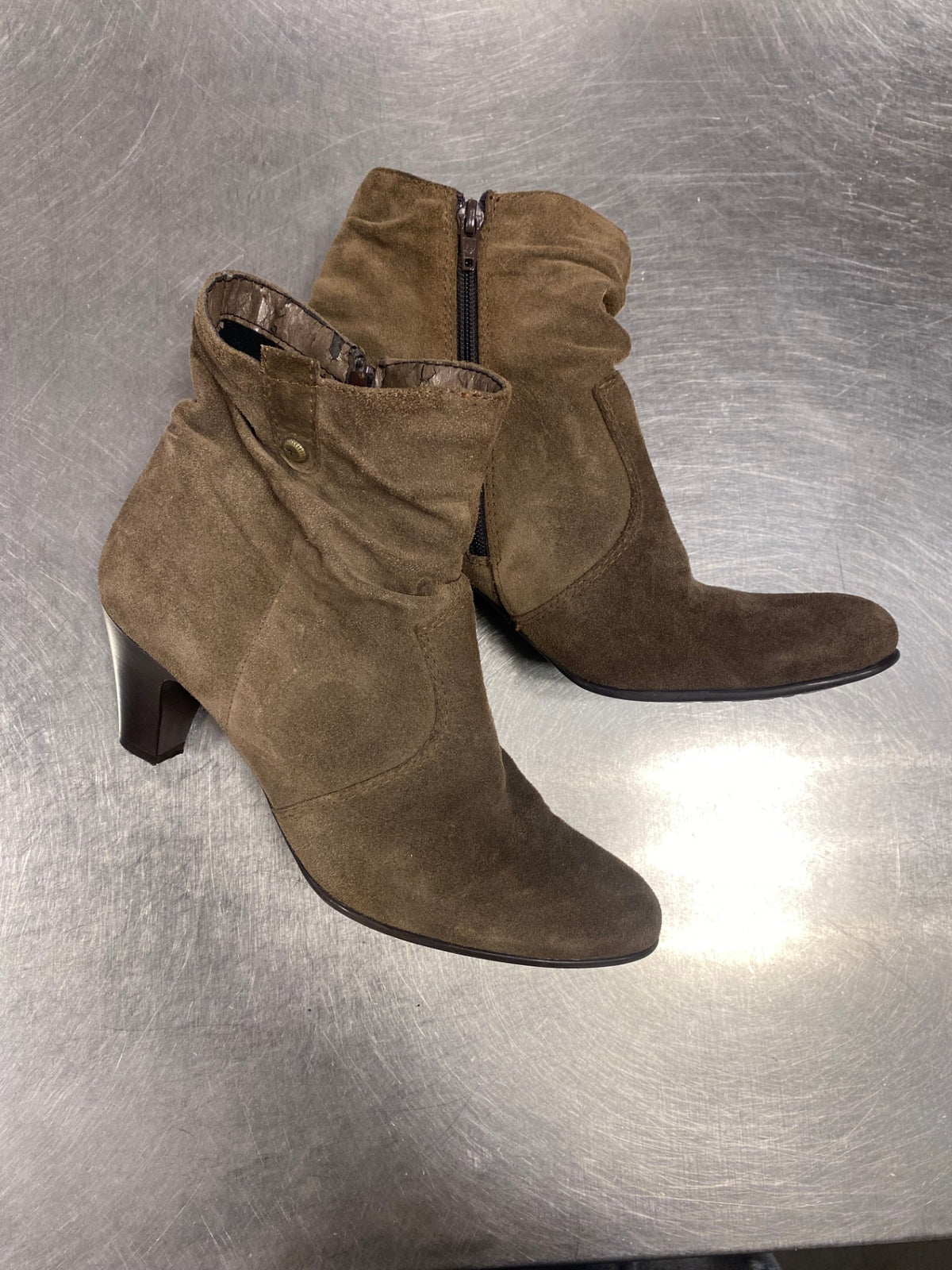 Leder Stiefeletten 41 Braun