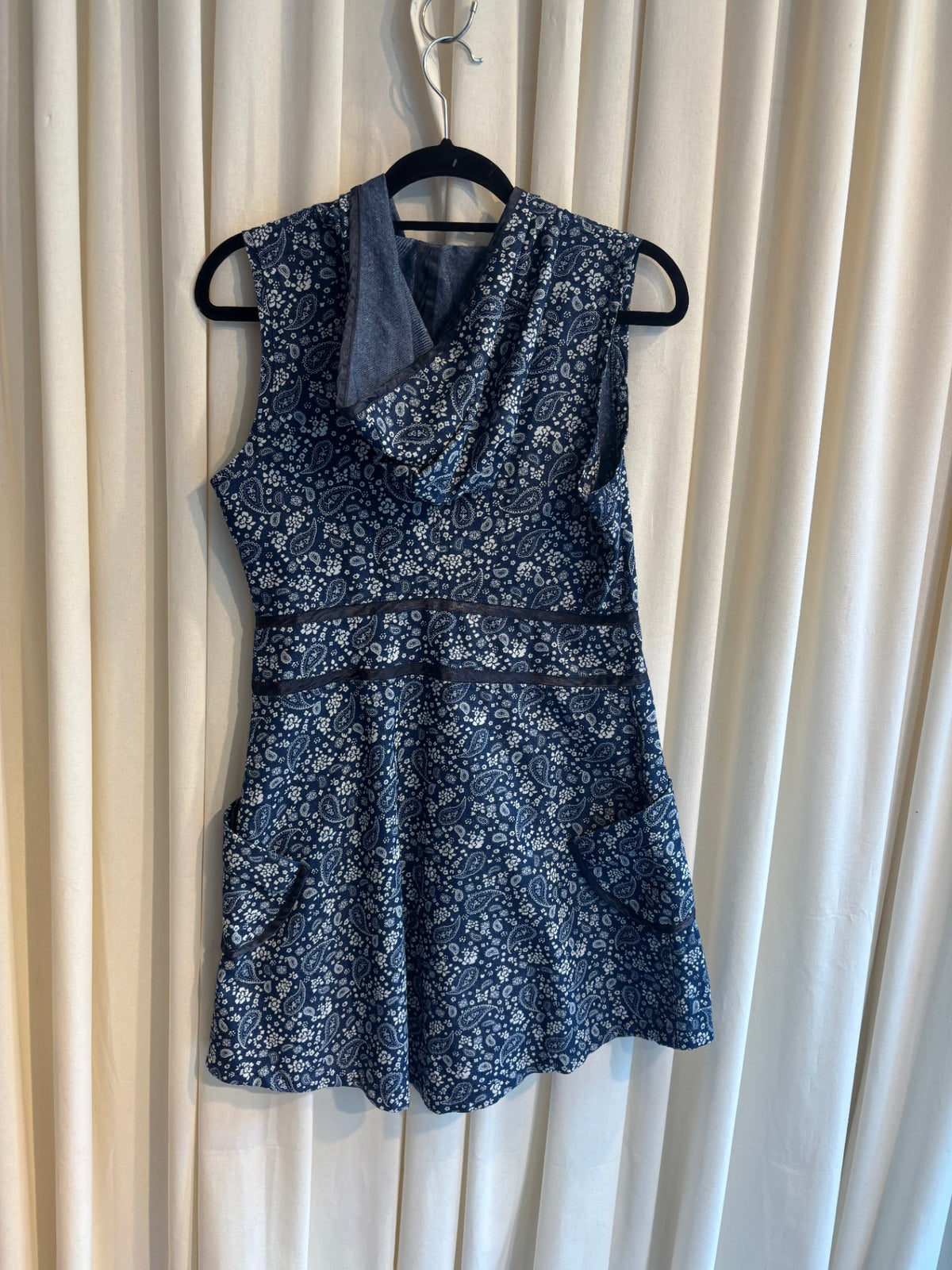Zipper Kleid S Blau 