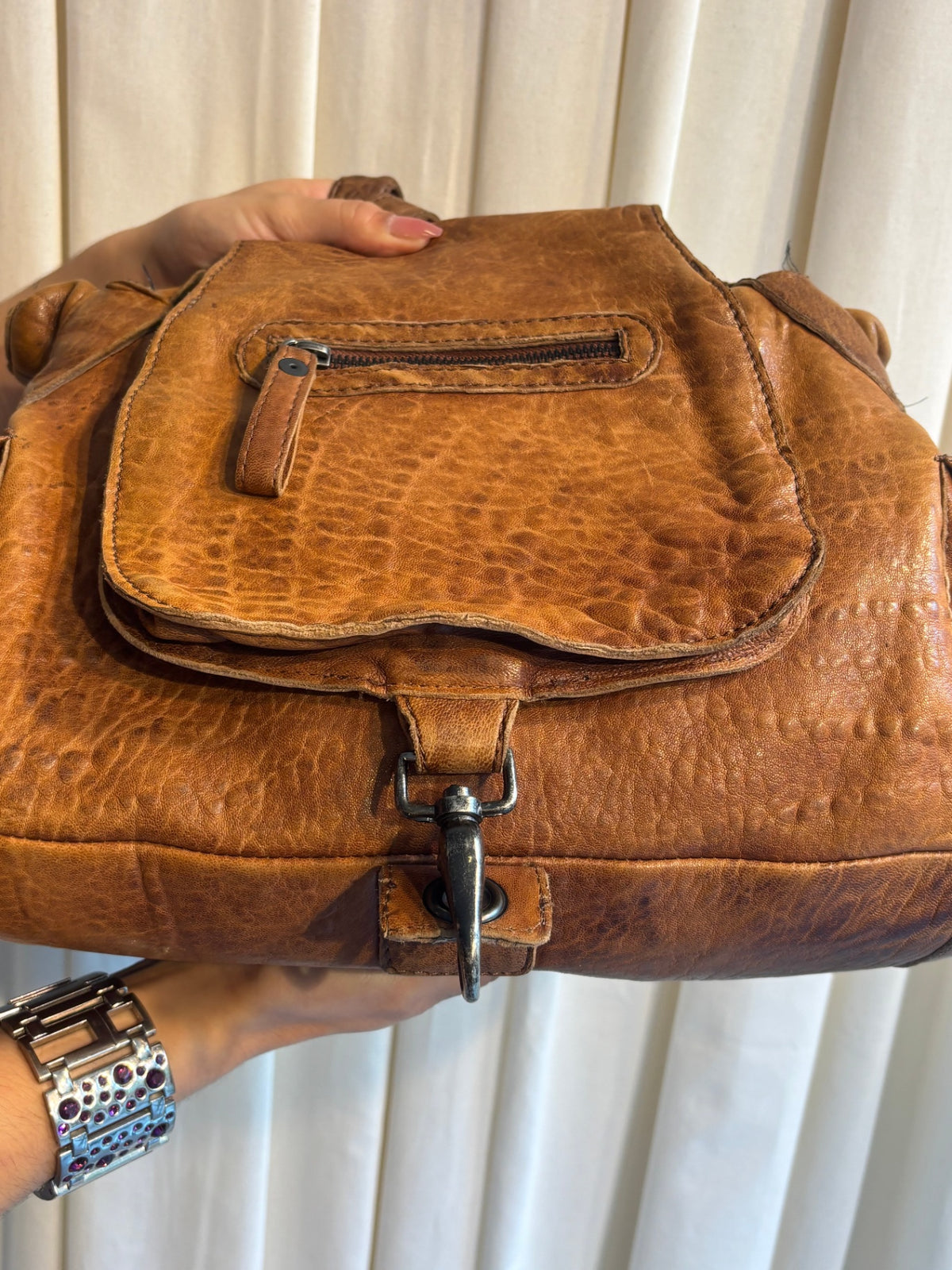 Ledertasche Groß Braun