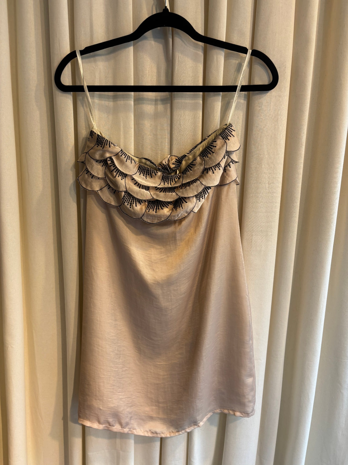 Ärmelloses Minikleid XXS Rose aus Seide