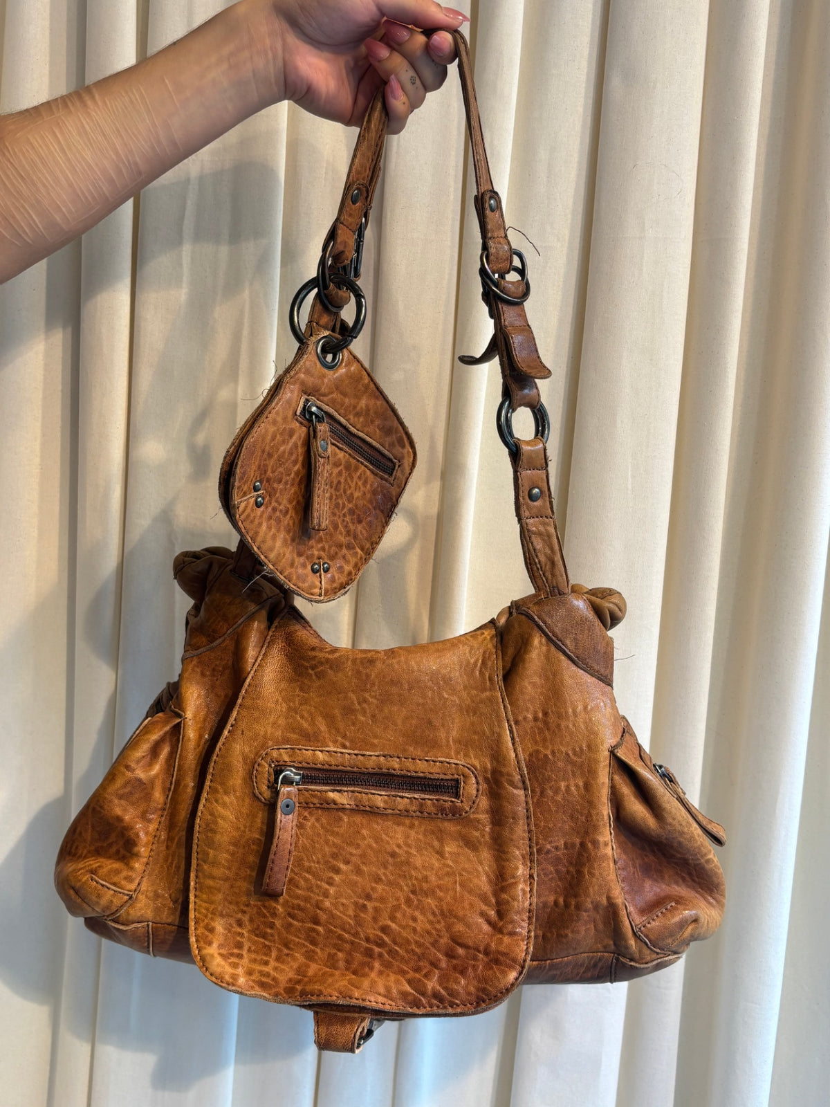 Ledertasche Groß Braun