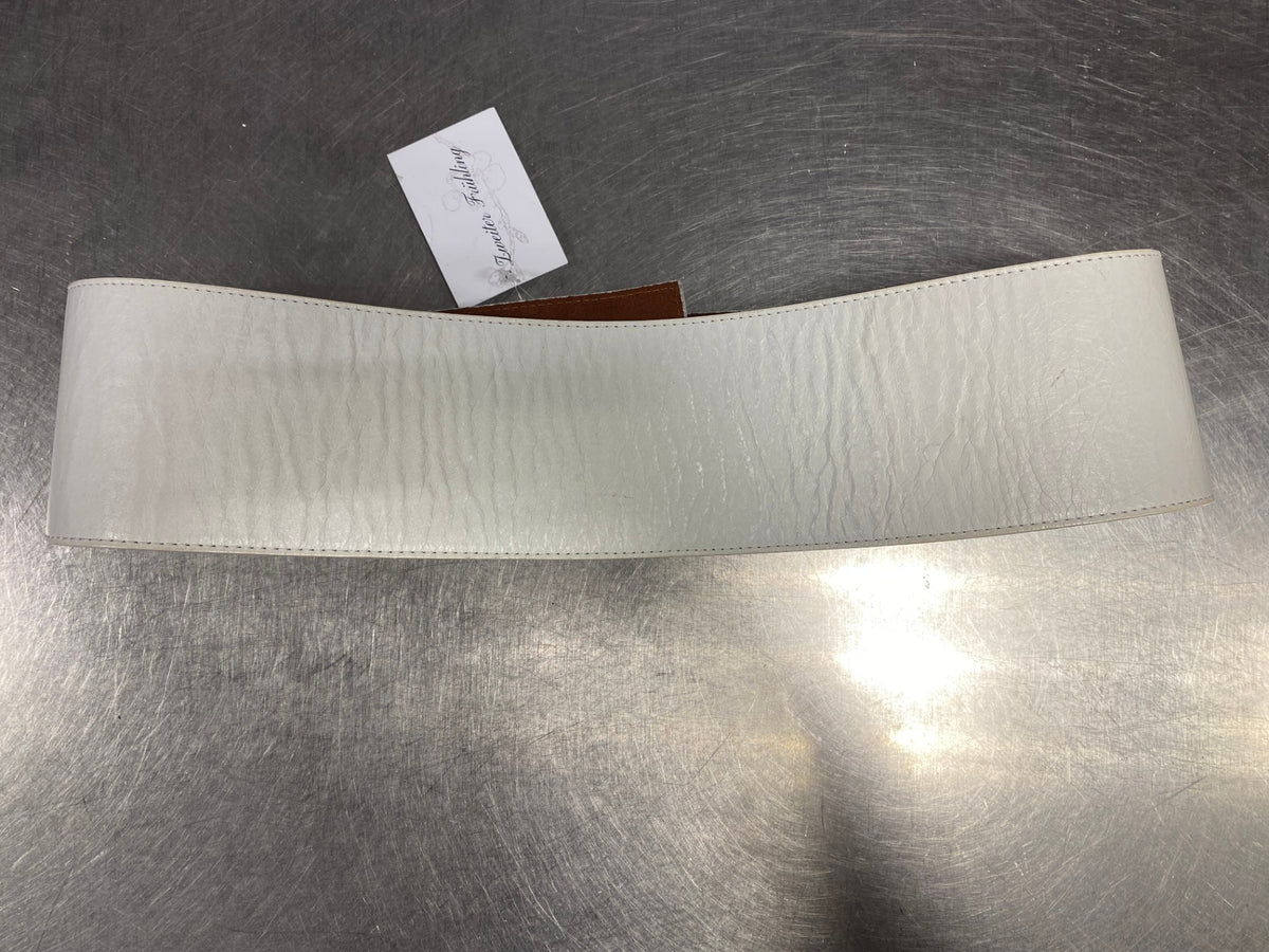 Breiter Leder Gürtel 90 Weiß