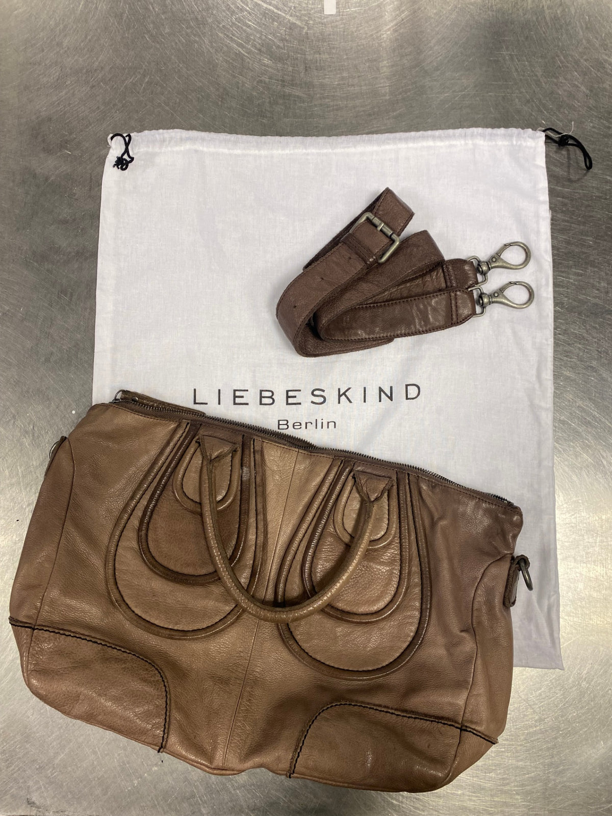 Liebeskind Berlin Ledertasche Braun/Lila