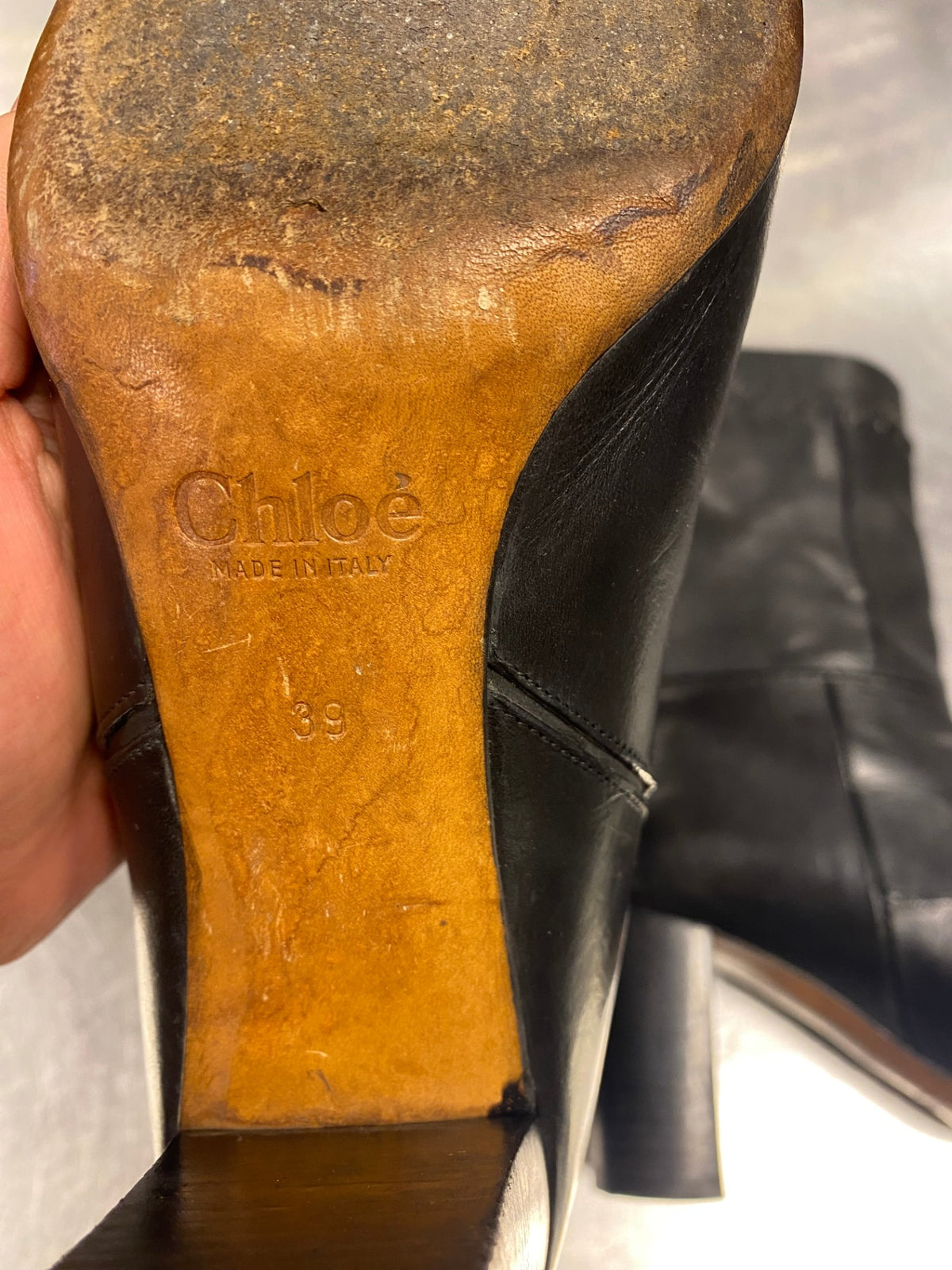 Chloé Lederstiefel 39 Schwarz
