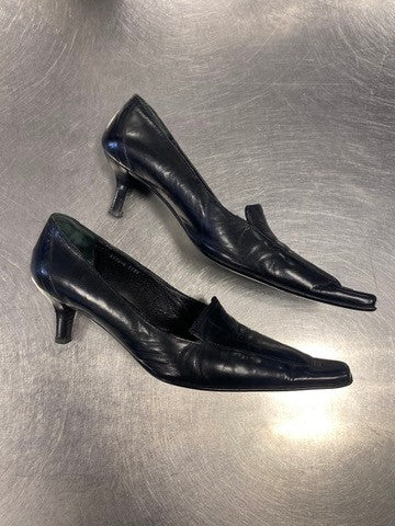 Leder Pumps 38 Schwarz
