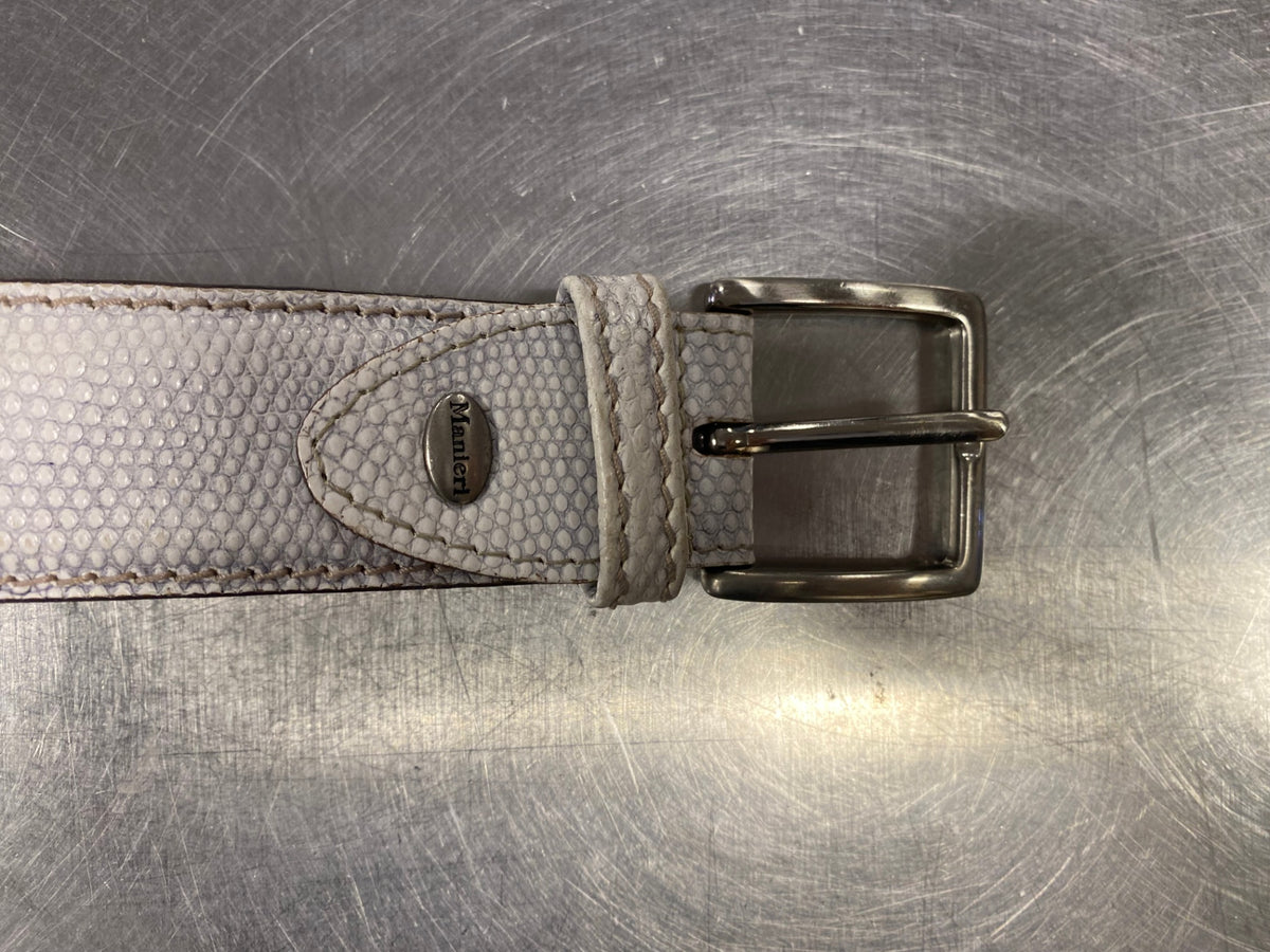 Leder Gürtel Weiß mit Flaggen