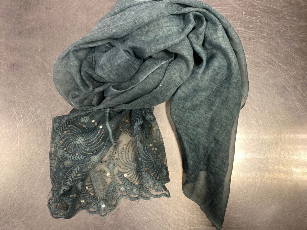 Schal Blau Glitzernd